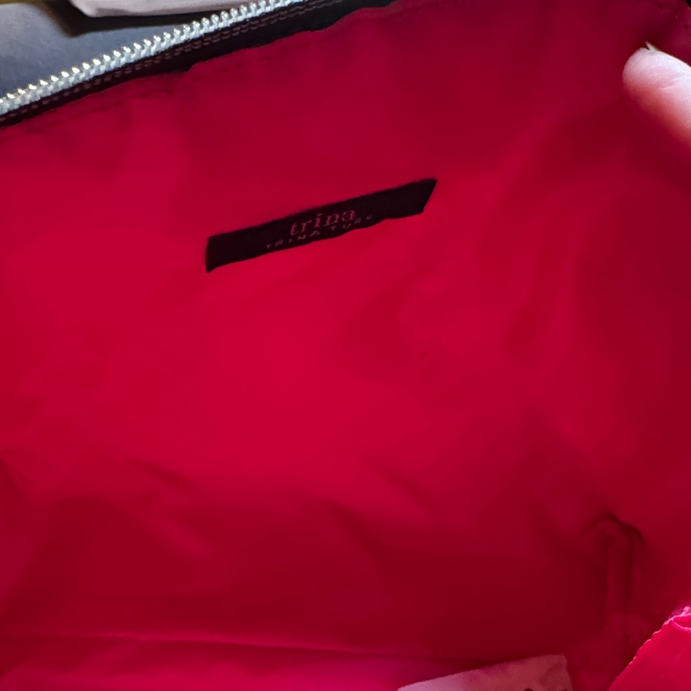 Trina Turk Red and Black Floral Cosmetic Bag - Picture 4 of 6
